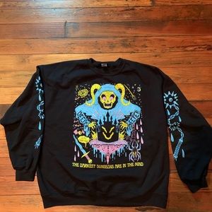 Black Darkest Dungeons Screen Printed Crewneck- XL